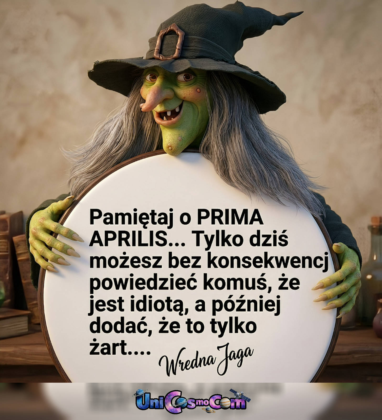 Baba Jaga – Mem internetowy w UniCosmoCom [#baba_jaga #wredna #mem]
