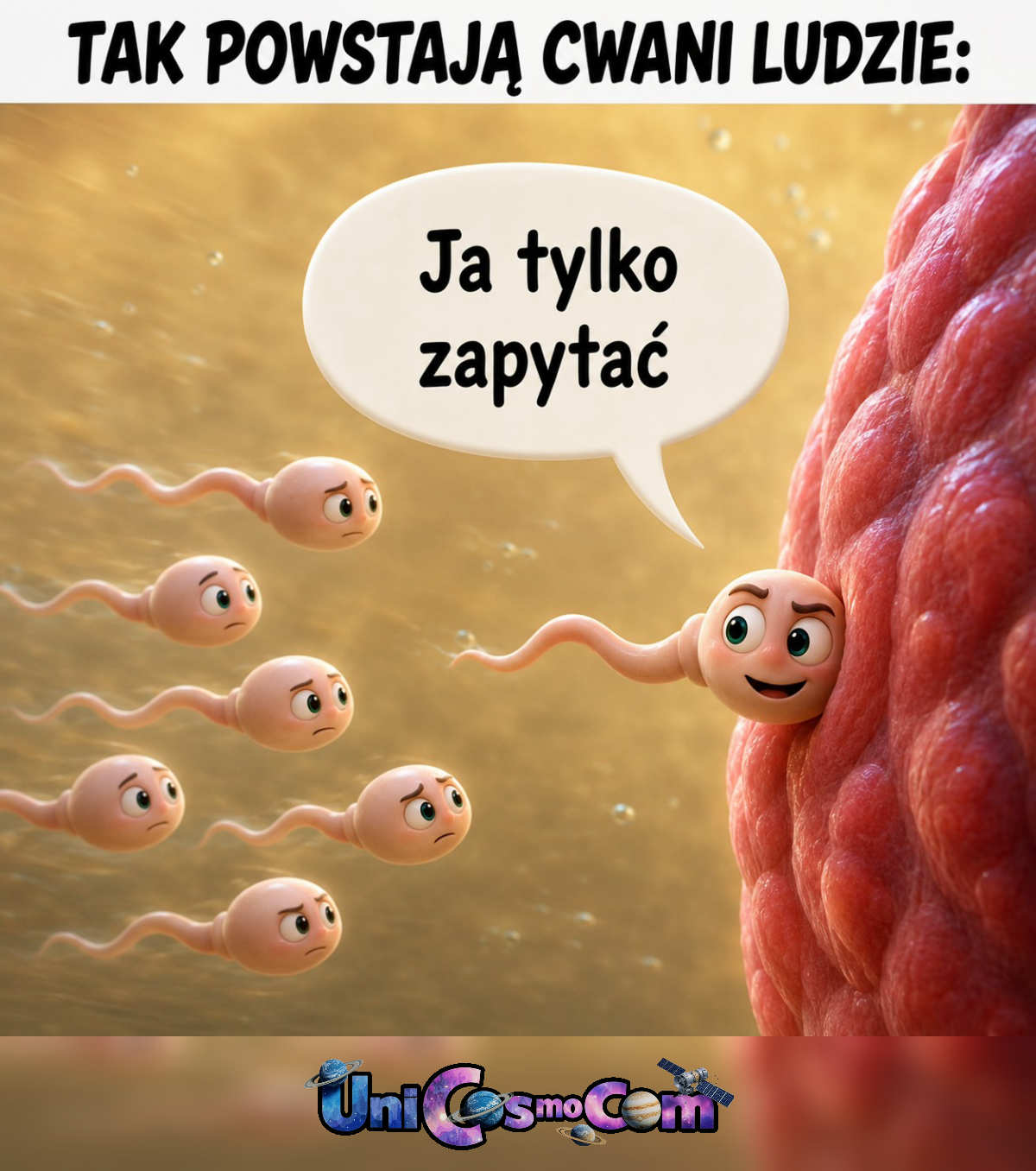 cwani ludzie – Mem internetowy w UniCosmoCom [#mem #cwaniak #cwaniaczka #lekarz #komiks]