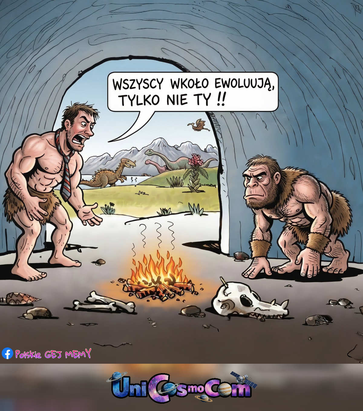 ewolucja 😂 – Mem internetowy w UniCosmoCom [#mem]