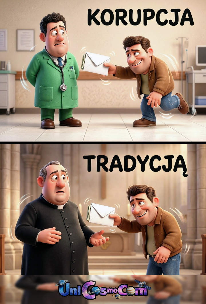korupcja – Mem internetowy w UniCosmoCom [#mem #komiks]