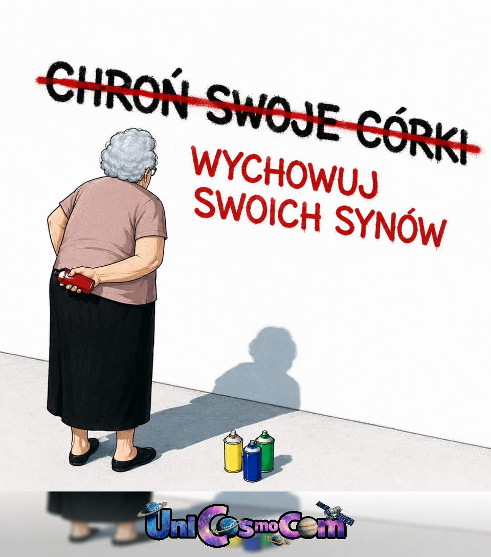 Mądra babcia – Mem internetowy w UniCosmoCom [#mem #babcia #curka #komiks #przemoc]