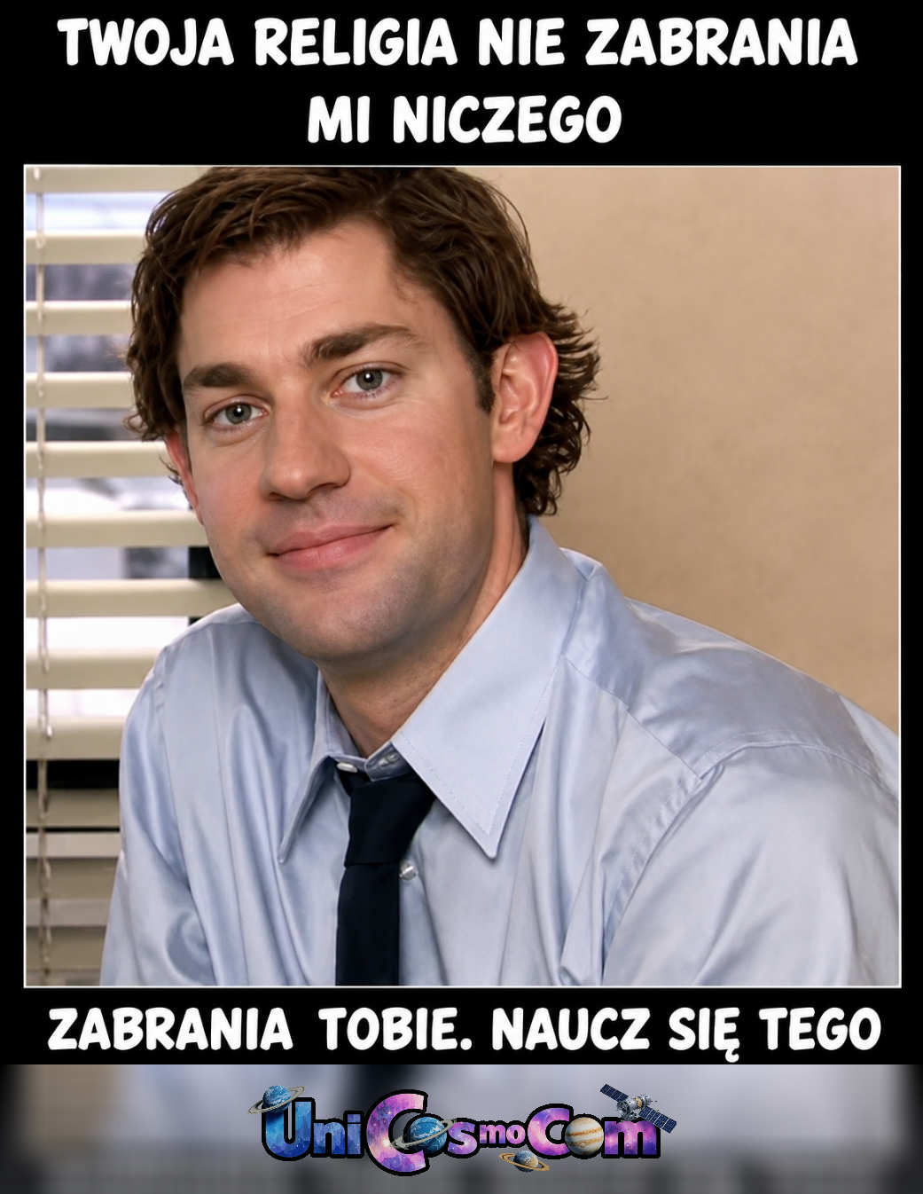 Zakazy religii – Mem internetowy w UniCosmoCom [#mem #humor #ciekawostka #religia #wiara]